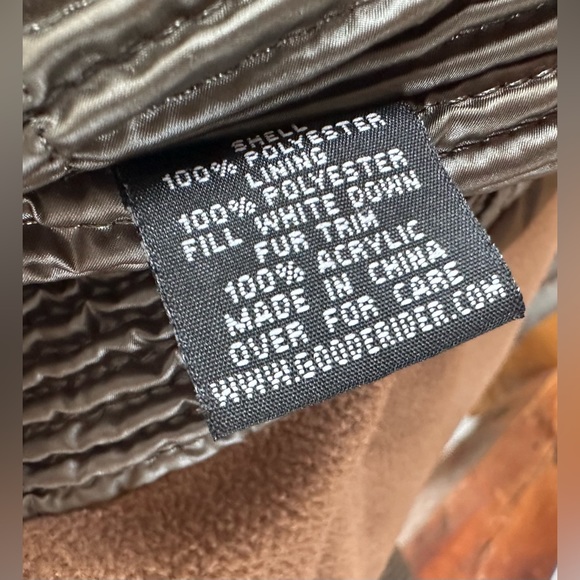 Good Rider Womens Small Ultimate Olive Green Brown Puffer Down Casual Jacket - Picture 5 of 6